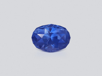 Негретый сапфир Cornflower Blue с эффектом рутилового шелка в огранке овал 6,88 карат, Шри-Ланка photo