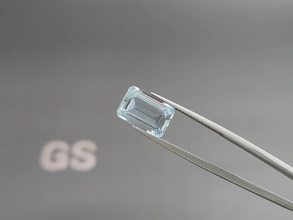 Аквамарин в огранке октагон 4,00 карат, Мадагаскар  Изображение №3