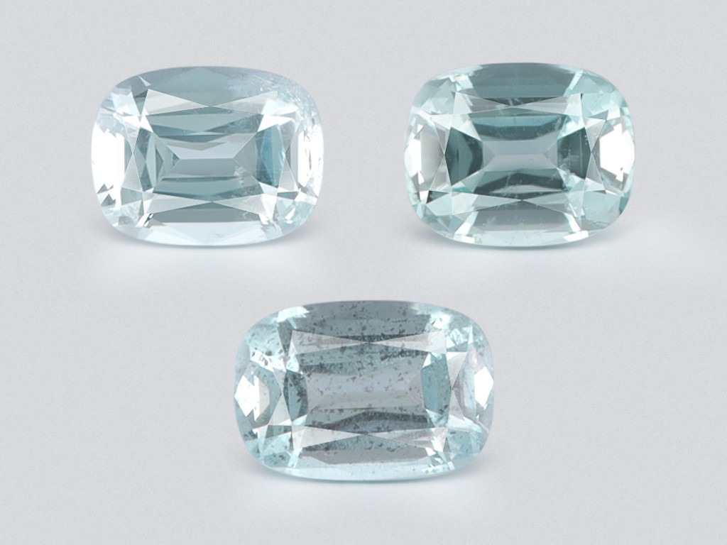 Сет аквамаринов в огранке кушон 5,97 карат, Мадагаскар Изображение №1