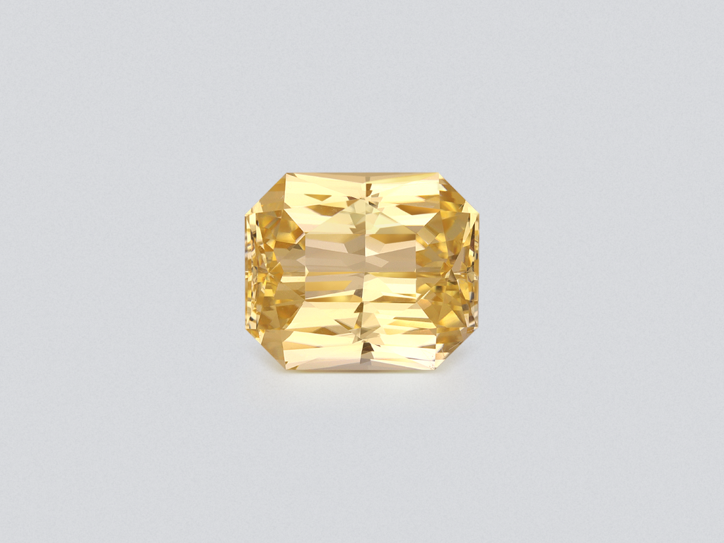 Негретый сапфир Pastel Yellow в огранке радиант 10,25 карат, Шри-Ланка Изображение №1