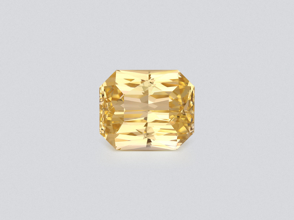 Негретый сапфир Pastel Yellow в огранке радиант 10,25 карат, Шри-Ланка Изображение №1