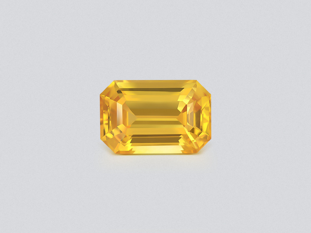 Сапфир Vivid Yellow в огранке октагон 5,01 карат, Шри-Ланка Изображение №1