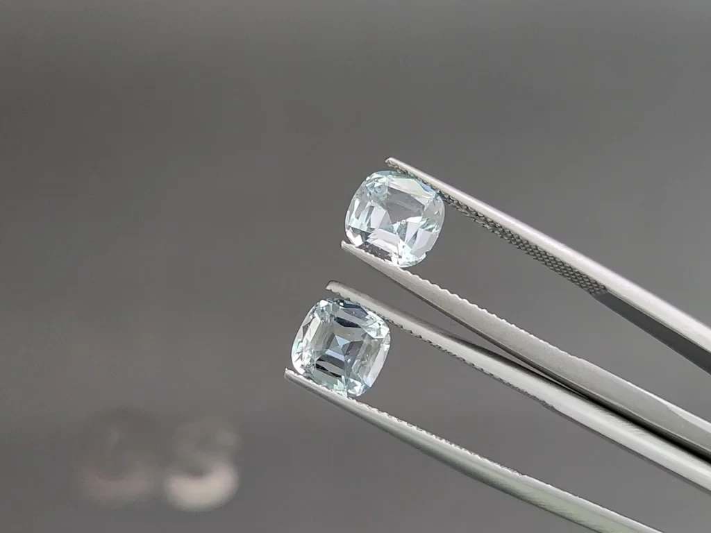 Сет аквамаринов в огранке кушон 4,57 карат, Мадагаскар Изображение №4