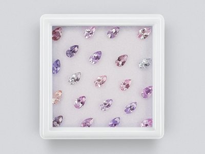 Сет калиброванных сапфиров 5x3 мм в огранке груша 4,58 карат/21 шт. photo