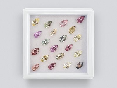 Сет калиброванных сапфиров 5x3 мм в огранке груша 4,64 карат/20 шт. photo