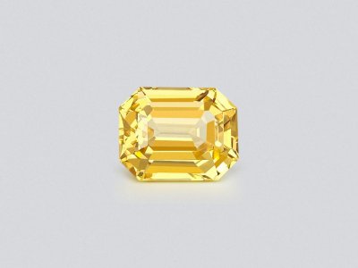 Необлагороженный желтый Golden сапфир в огранке октагон 8,48 карата, Шри-Ланка photo