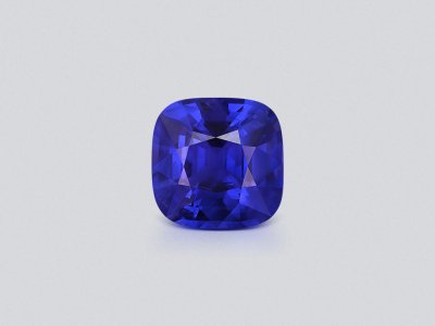 Негретый сапфир Royal Blue в огранке кушон 13,23 карат, Шри-Ланка, GRS photo