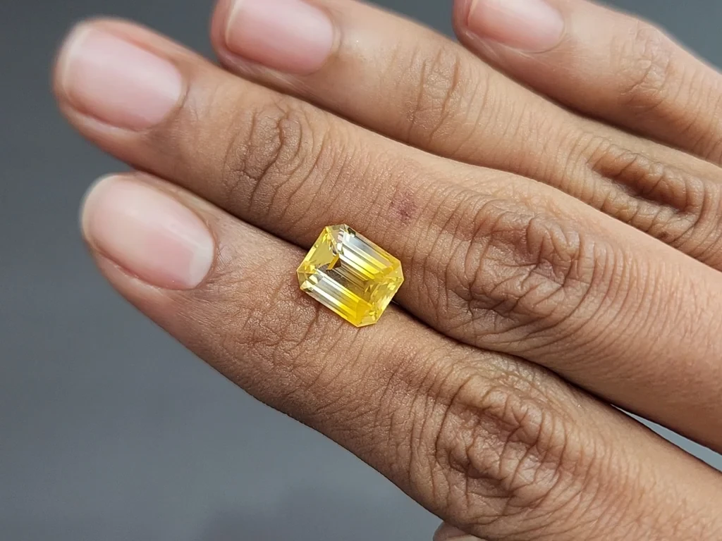 Сапфир Bi-color в огранке октагон 4,03 карат, Шри-Ланка Изображение №2