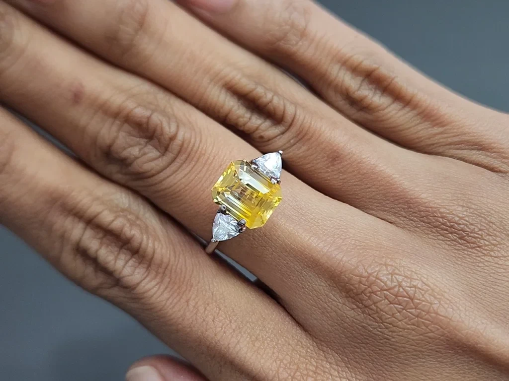 Сапфир Bi-color в огранке октагон 4,03 карат, Шри-Ланка Изображение №5