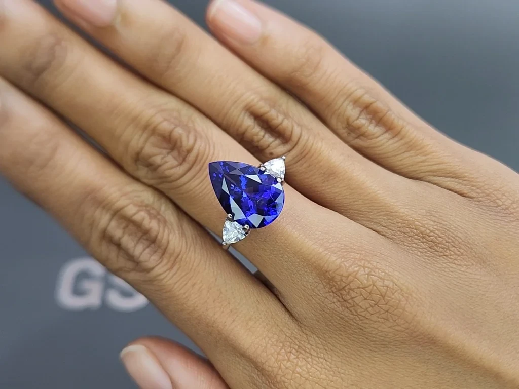 Танзанит в огранке груша 7,12 карат, Танзания Изображение №5