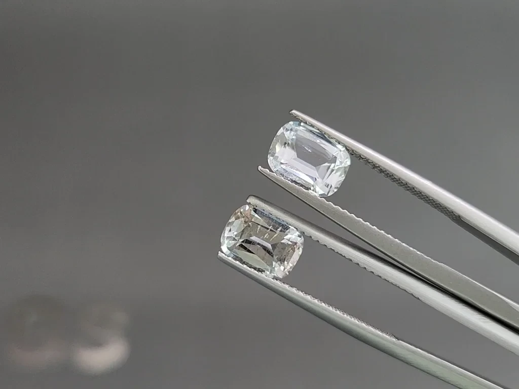Сет аквамаринов в огранке кушон 4,26 карат, Мадагаскар Изображение №4