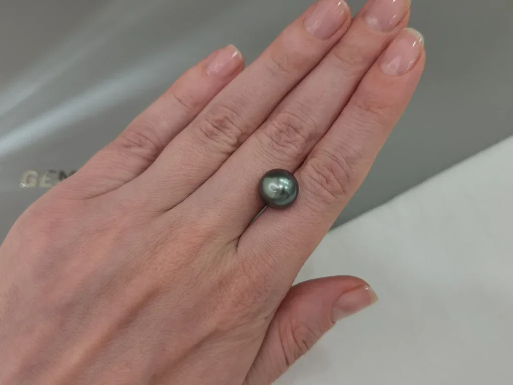 Таитянская морская жемчужина 11,3 мм высокого ювелирного качества Изображение №2