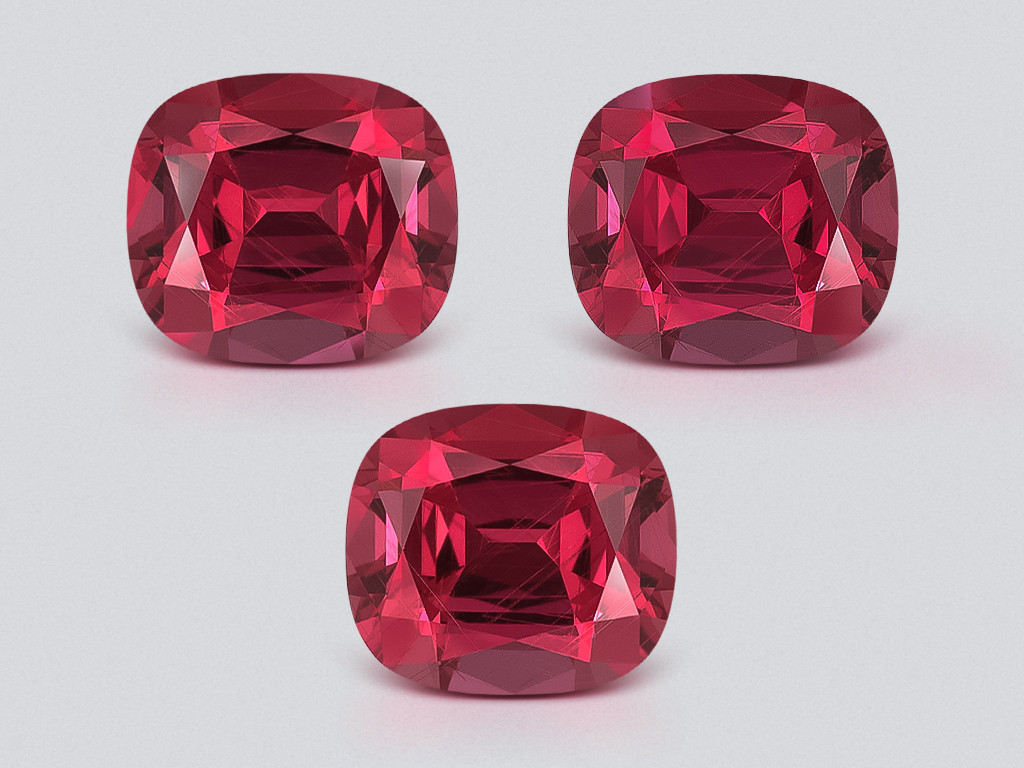 Сет гранатов родолитов в огранке кушон 6,50 карата, Мадагаскар Изображение №1