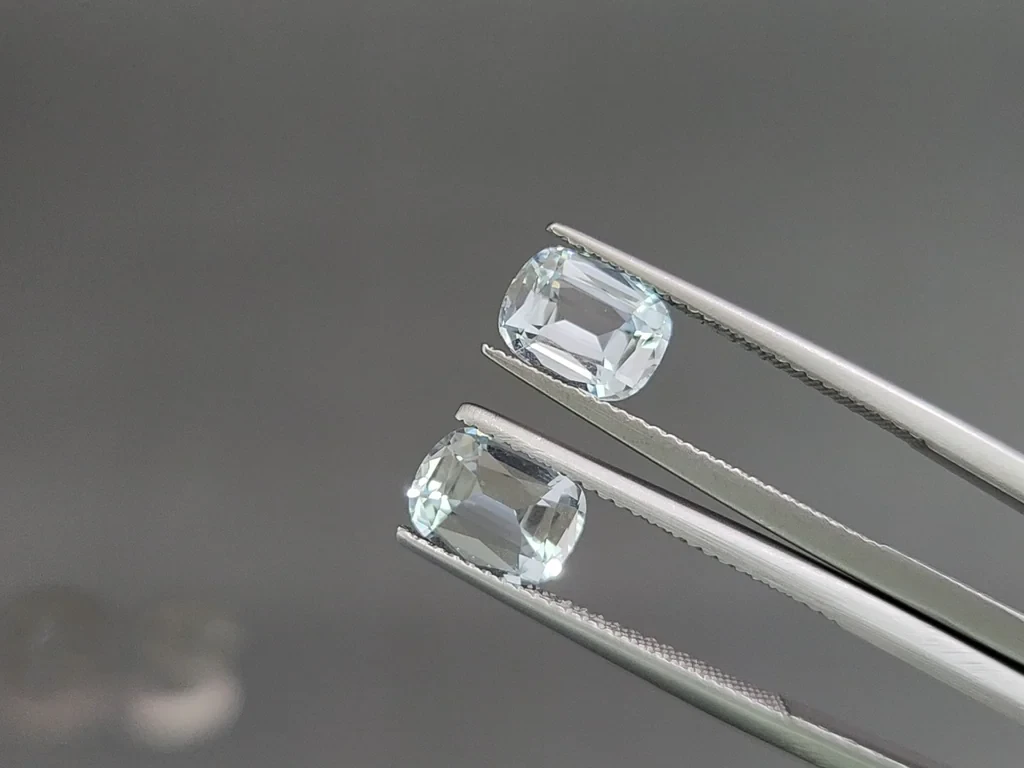 Сет аквамаринов в огранке кушон 4,26 карат, Мадагаскар Изображение №4