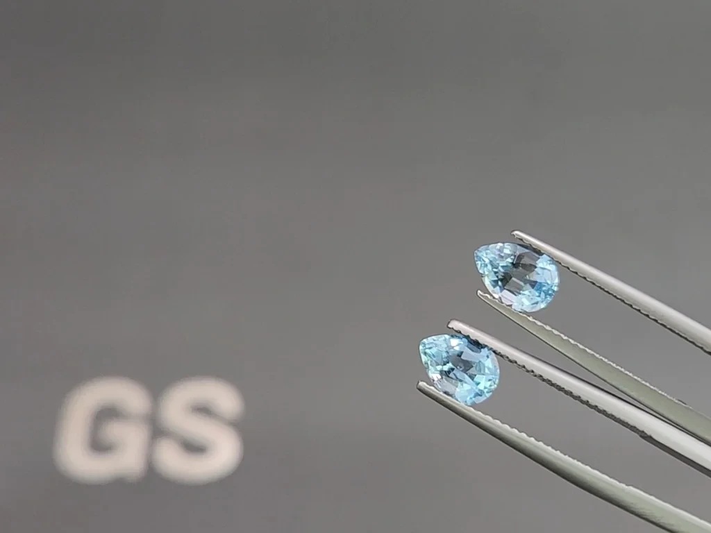 Сет из аквамаринов Santa Maria в огранке груша и маркиз 5,27 карат, Мозамбик Изображение №4