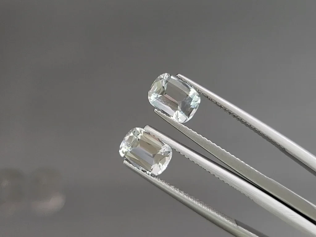 Сет аквамаринов в огранке кушон 3,92 карат, Мадагаскар Изображение №4