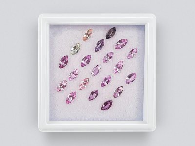 Сет калиброванных сапфиров 5x3 мм в огранке маркиз 3,04 карат/20 шт. photo