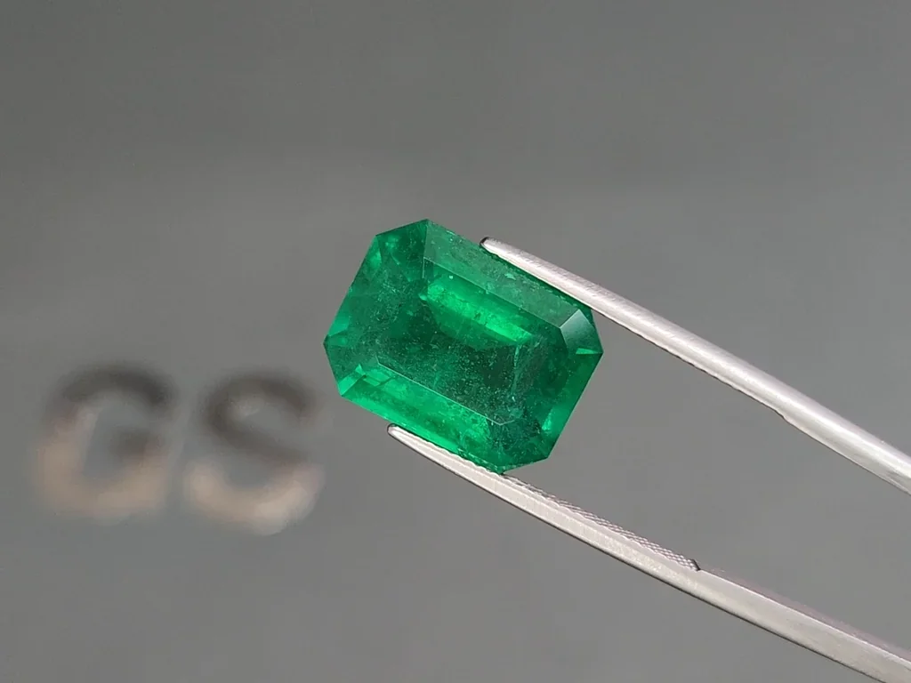 Изумруд Vivid Green в огранке октагон 9,91 карат, Замбия Изображение №3