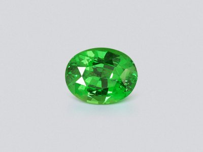 Гранат цаворит Intense Green в огранке овал 2,54 карата, Танзания  photo
