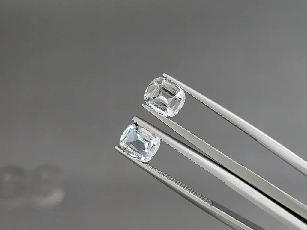 Сет аквамаринов в огранке кушон 3,43 карат, Мадагаскар Изображение №4