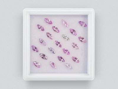 Сет калиброванных сапфиров 5x3 мм в огранке маркиз 3,19 карат/21 шт. photo