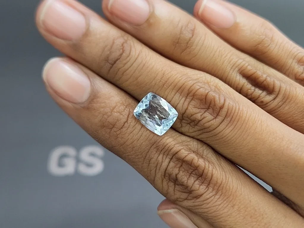 Аквамарин в огранке кушон 3,21 карат, Мадагаскар  Изображение №2