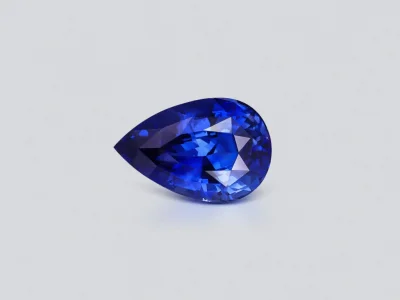 Синий сапфир Royal Blue в огранке груша 5,31 карат, Шри-Ланка photo
