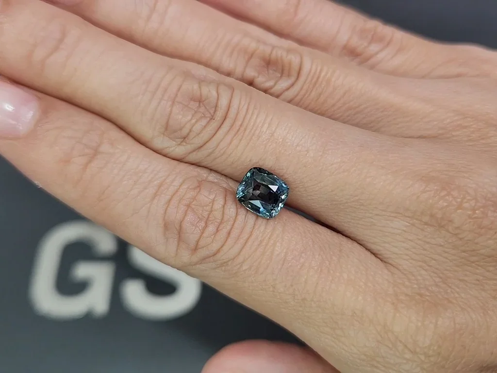 Негретый сапфир Teal в огранке кушон 2,53 карата, Шри-Ланка Изображение №2