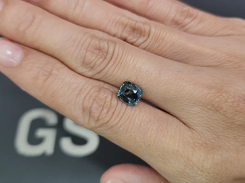 Негретый сапфир Teal в огранке кушон 2,53 карата, Шри-Ланка Изображение №5