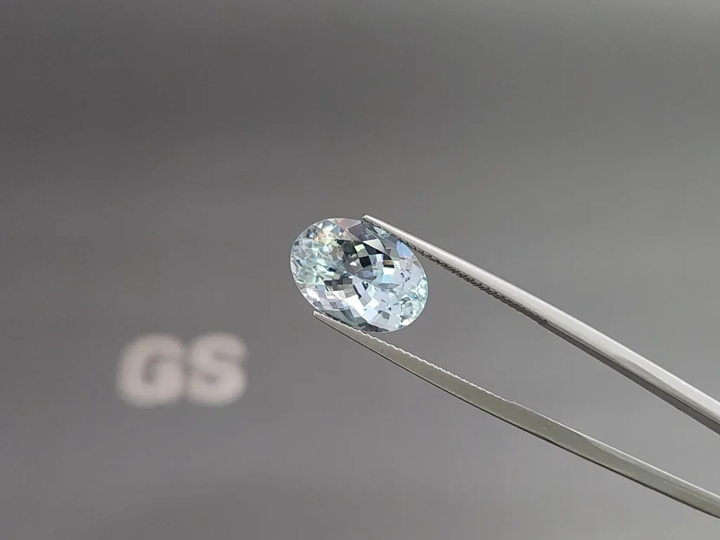 Аквамарин в огранке овал 5,38 карат, Мадагаскар  Изображение №3