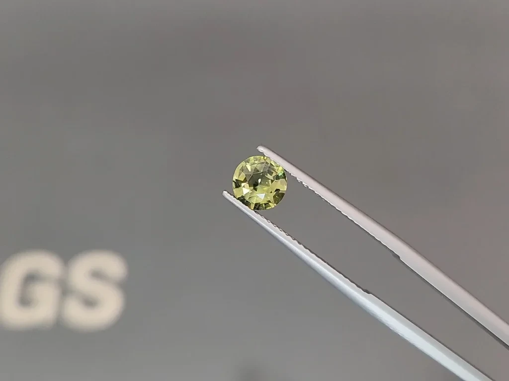 Негретый сапфир Teal в огранке круг 1,04 карат, Мадагаскар Изображение №3