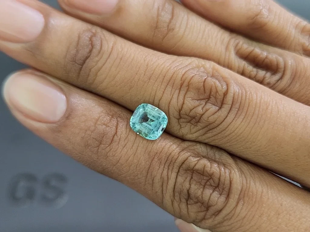 Аквамарин в огранке кушон 1,51 карат, Мадагаскар  Изображение №2