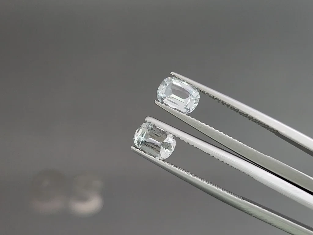 Сет аквамаринов в огранке кушон 3,10 карат, Мадагаскар Изображение №4