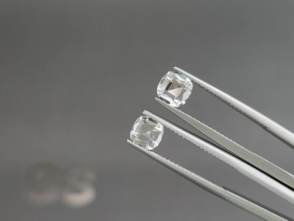 Сет аквамаринов в огранке кушон 2,69 карат, Мадагаскар Изображение №4