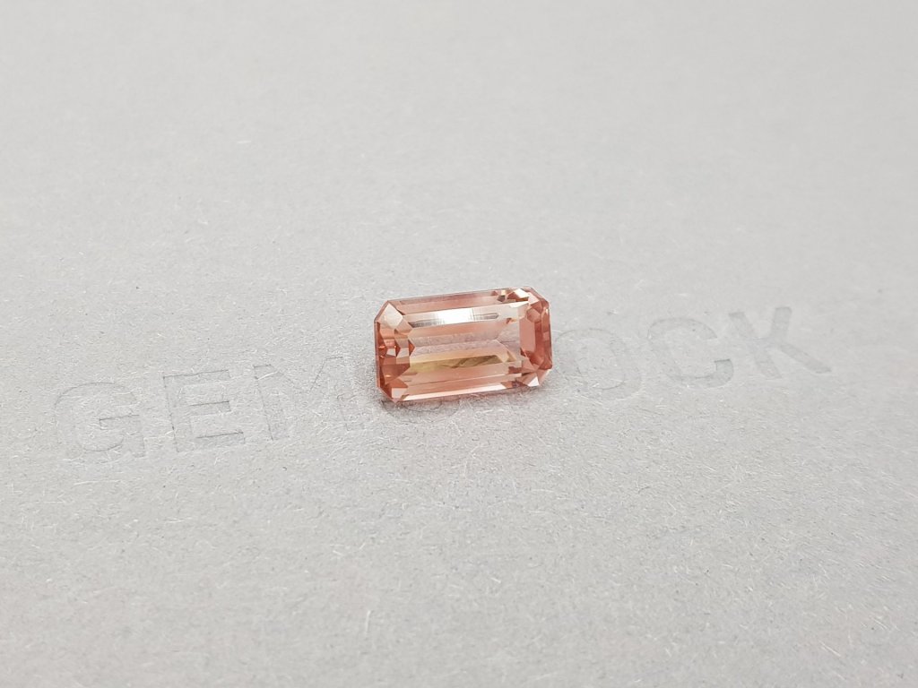 Кольцо с оранжево-розовым турмалином 3,56 карат в белом золоте 750 пробы Изображение №5