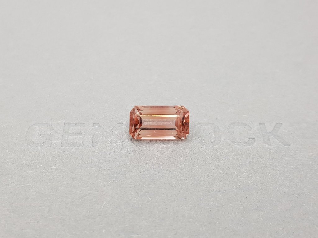 Кольцо с оранжево-розовым турмалином 3,56 карат в белом золоте 750 пробы Изображение №4