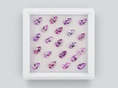 Сет калиброванных сапфиров 5x3 мм в огранке груша 4,94 карат/21 шт. photo