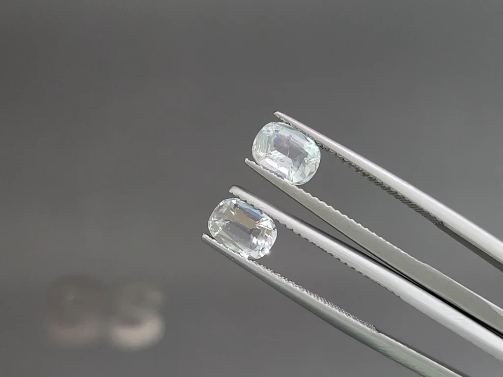 Сет аквамаринов в огранке кушон 2,63 карат, Мадагаскар Изображение №4