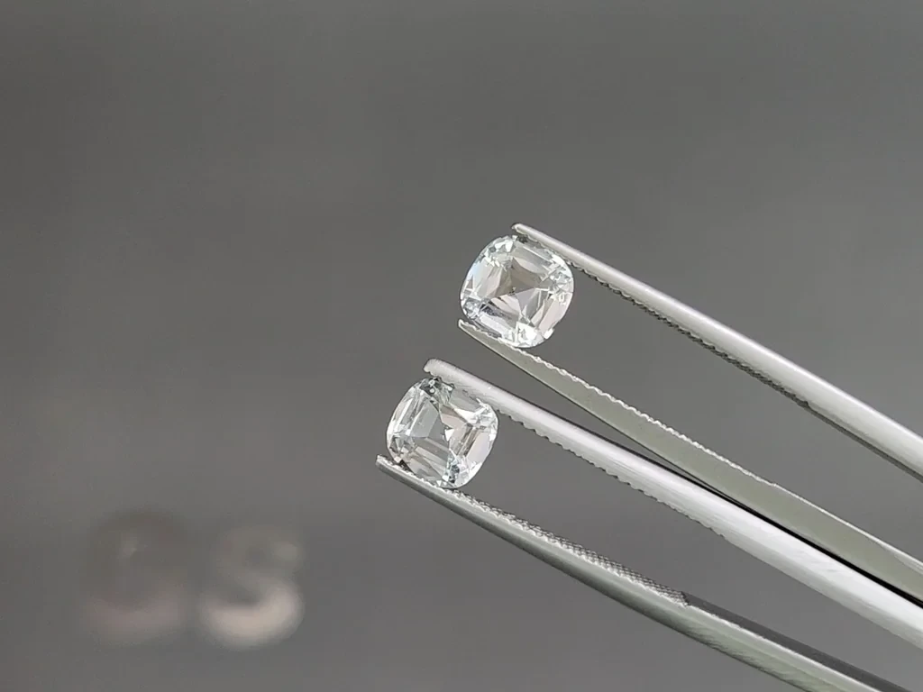 Сет аквамаринов в огранке кушон 2,59 карат, Мадагаскар Изображение №4