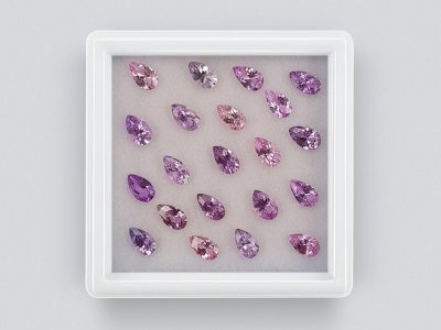 Сет калиброванных сапфиров 5x3 мм в огранке груша 4,90 карат/21 шт. photo