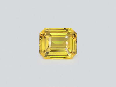 Негретый сапфир Vivid Yellow в огранке октагон 7,07 карат, Шри-Ланка photo