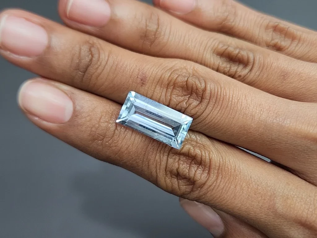 Аквамарин в огранке багет 6,83 карат, Мадагаскар Изображение №2