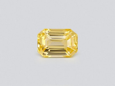 Негретый  сапфир Intense Yellow в огранке октагон 6,01 карата, Шри-Ланка photo