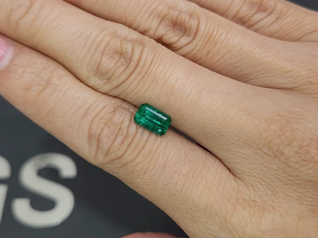 Изумруд Vivid Green в огранке октагон 1,23 карата, Панджшер Изображение №2