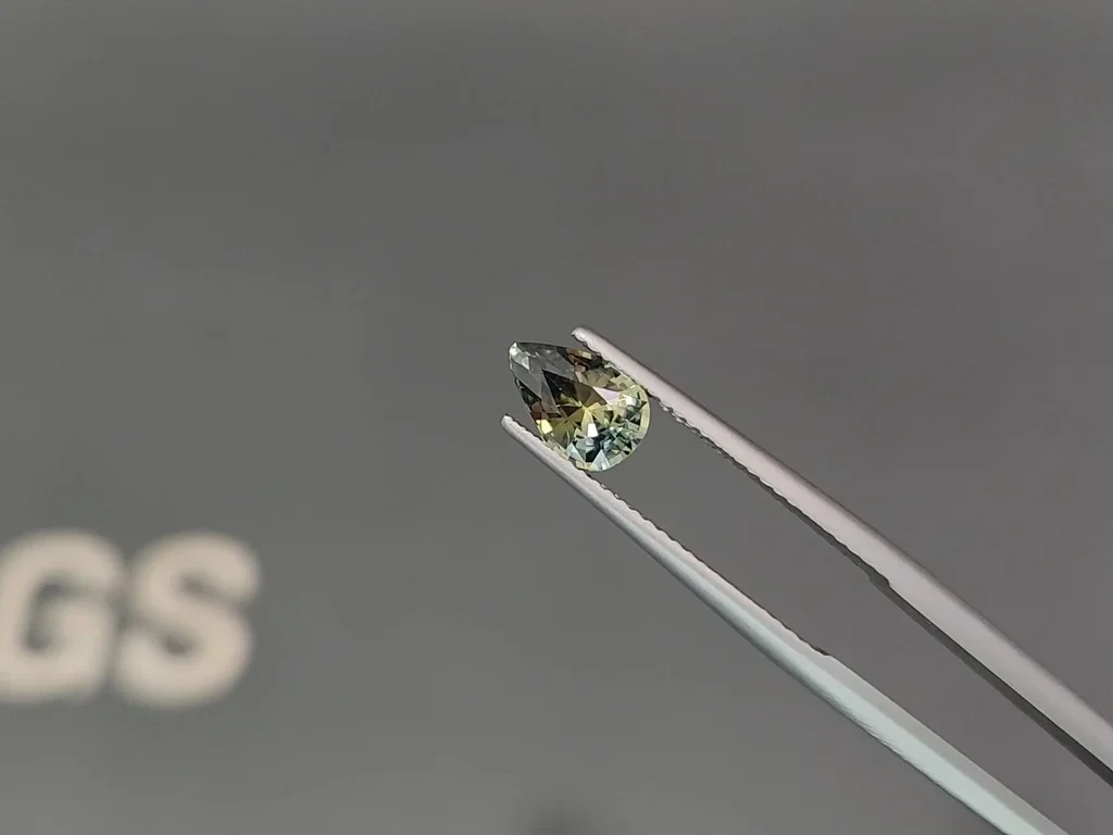 Негретый сапфир Teal в огранке груша 1,18 карат, Шри-Ланка Изображение №3