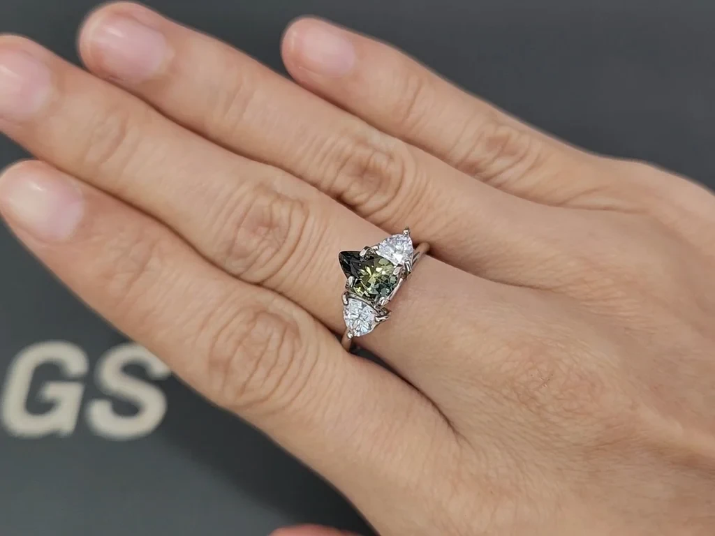 Негретый сапфир Teal в огранке груша 1,18 карат, Шри-Ланка Изображение №5