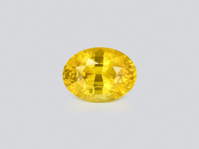 Лот №8. Ярко-желтый Golden сапфир в огранке овал 4,17 карат, Шри-Ланка photo