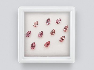 Сет калиброванных сапфиров 5x3 мм в огранке груша 2,26 карат/10 шт. photo