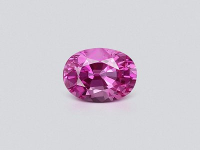  Розовый сапфир Hot pink в огранке овал 1,71 карата, Шри-Ланка photo