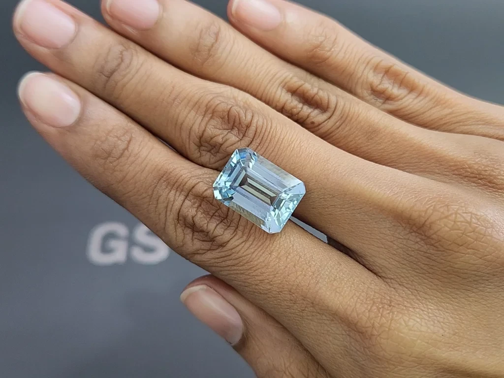 Аквамарин в огранке октагон 12,54 карат, Мадагаскар  Изображение №2